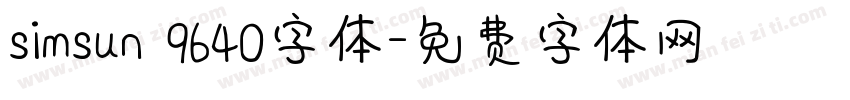 simsun 9640字体字体转换